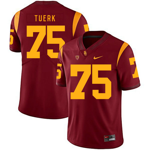 USC Trojans 75 Max Tuerk Red College Football Jersey