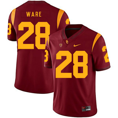 USC Trojans 28 Aca'Cedric Ware Red College Football Jersey