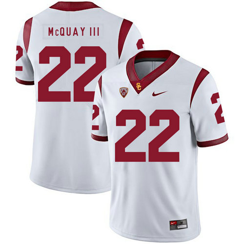 USC Trojans 22 Leon McQuay III White College Football Jersey