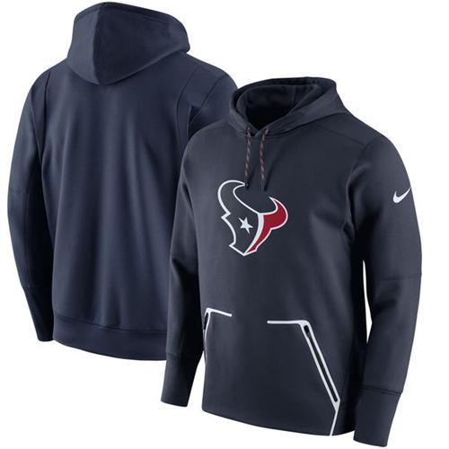 Men's Houston Texans Nike Navy Champ Drive Vapor Speed Pullover Hoodie