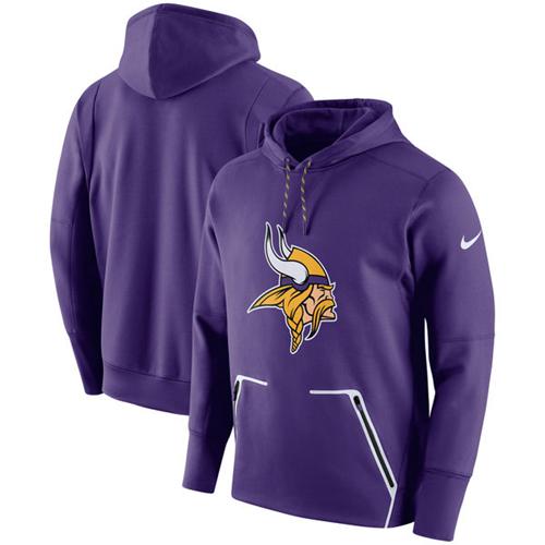 Men's Minnesota Vikings Nike Purple Champ Drive Vapor Speed Performance Pullover Hoodie