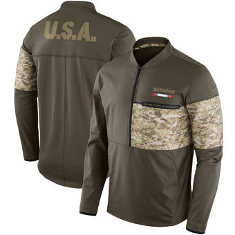 Nike Tampa Bay Buccaneers Olive Salute to Service Sideline Hybrid Half-Zip Pullover Jacket