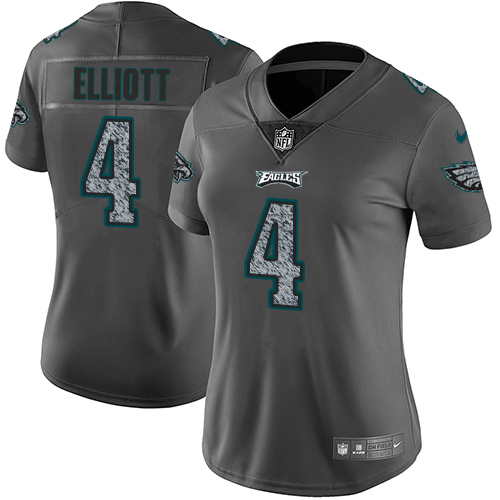 Women's Nike Philadelphia Eagles #4 Jake Elliott Gray Static NFL Vapor Untouchable Game Jersey