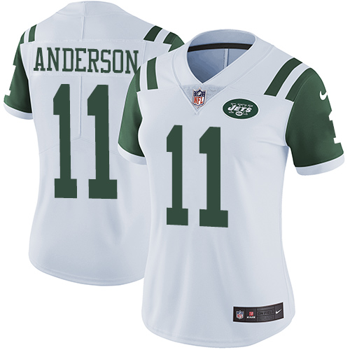 Women's Nike New York Jets #11 Robby Anderson White Stitched NFL Vapor Untouchable Limited Jersey