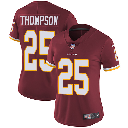 Women's Nike Washington Redskins #25 Chris Thompson Burgundy Red Team Color Stitched NFL Vapor Untouchable Limited Jersey