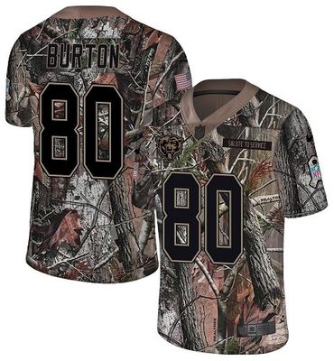 Nike Bears 80 Trey Burton Camo Men's Stitched NFL Limited Rush Realtree Jersey