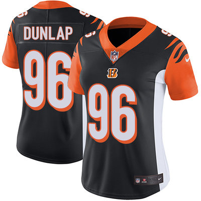 Women's Nike Cincinnati Bengals #96 Carlos Dunlap Black Team Color Stitched NFL Vapor Untouchable Limited Jersey