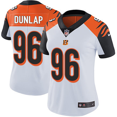 Women's Nike Cincinnati Bengals #96 Carlos Dunlap White Stitched NFL Vapor Untouchable Limited Jersey