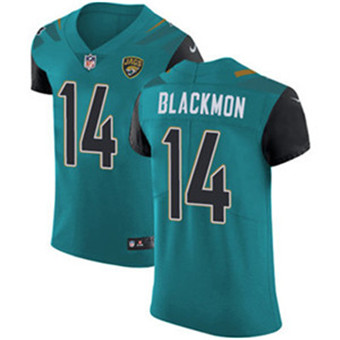 Men's Nike Jacksonville Jaguars #14 Justin Blackmon Teal Green Team Color Stitched NFL Vapor Untouchable Elite Jersey