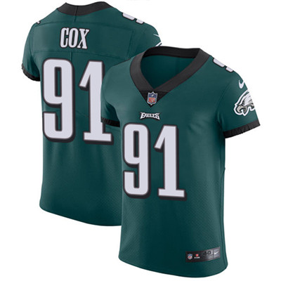 Men's Nike Philadelphia Eagles #91 Fletcher Cox Midnight Green Team Color Stitched NFL Vapor Untouchable Elite Jersey