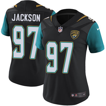 Women's Nike Jacksonville Jaguars #97 Malik Jackson Black Alternate Stitched NFL Vapor Untouchable Limited Jersey