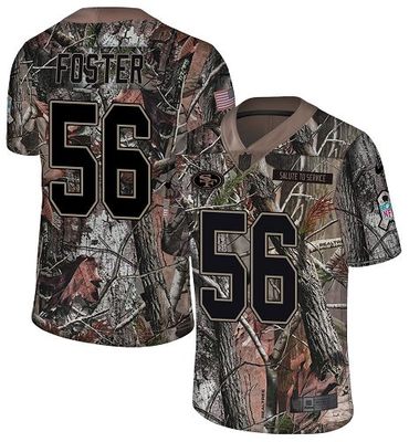 Nike 49ers #56 Reuben Foster Camo Men's Stitched NFL Limited Rush Realtree Jersey