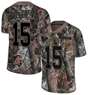 Nike Texans #15 Will Fuller V Camo Men's Stitched NFL Limited Rush Realtree Jersey