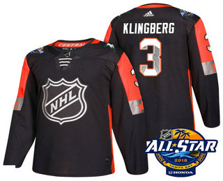 Men's Dallas Stars #3 John Klingberg Black 2018 NHL All-Star Stitched Ice Hockey Jersey