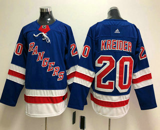 Men's New York Rangers #20 Chris Kreider Royal Blue Home 2017-2018 Hockey Stitched NHL Jersey