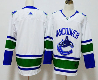 Men's Vancouver Canucks Blank White 2017-2018 Hockey Stitched NHL Jersey