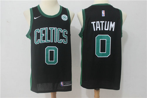 Nike Boston Celtics 0 Jayson Tatum Black Stitched Swingman Jersey