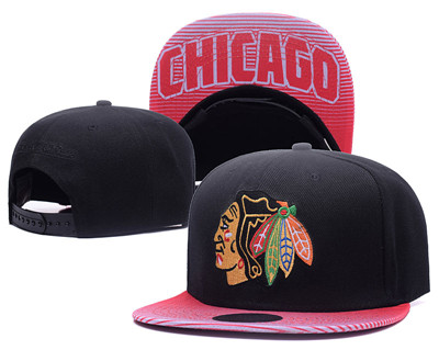 NHL Chicago Blackhawks Team Logo Black Throwback Adjustable Hat