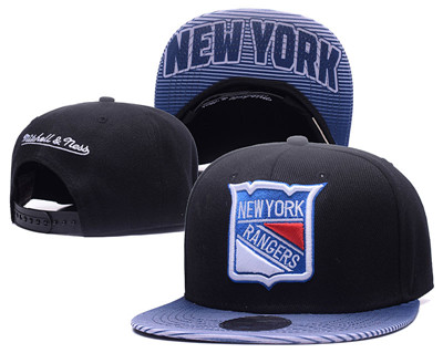 NHL New York Rangers Team Logo Black Throwback Adjustable Hat