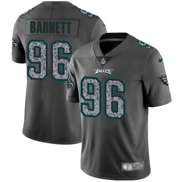 Nike Philadelphia Eagles #96 Derek Barnett Gray Static Men's NFL Vapor Untouchable Game Jersey