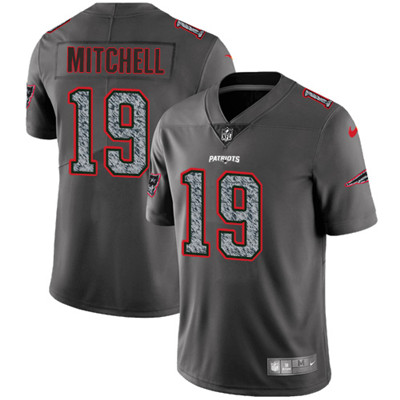 Nike New England Patriots #19 Malcolm Mitchell Gray Static Men's NFL Vapor Untouchable Game Jersey