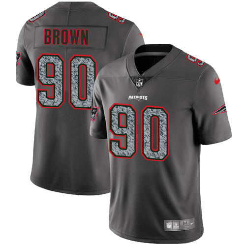 Youth Nike New England Patriots #90 Malcom Brown Gray Static Stitched NFL Vapor Untouchable Limited Jersey