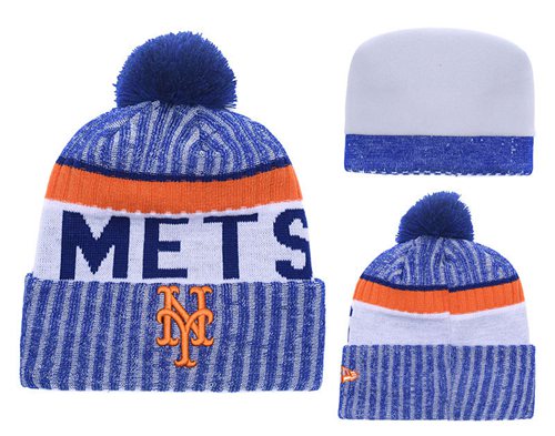 MLB New York Mets Logo Stitched Knit Beanies 002