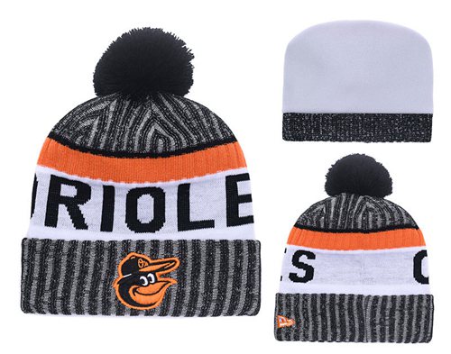 MLB Baltimore Orioles Logo Stitched Knit Beanies 003