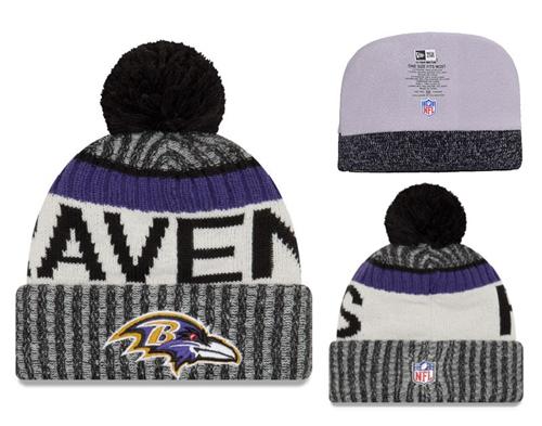 NFL Baltimore Ravens Logo Stitched Knit Beanies 011