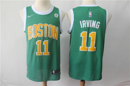 Boston Celtics 11 Kyrie Irving Nike Green 2018-19 Swingman Earned Edition Jersey