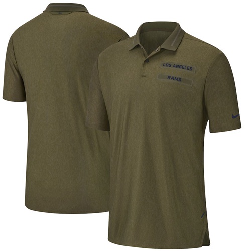 Los Angeles Rams Nike Salute to Service Sideline Polo Olive