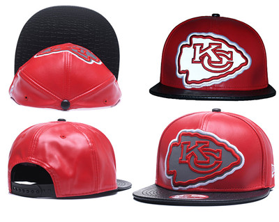 NFL Kansas City Chiefs Team Logo Red Reflective Adjustable Hat P56