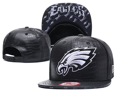 NFL Philadelphia Eagles Team Logo Black Snapback Adjustable Hat