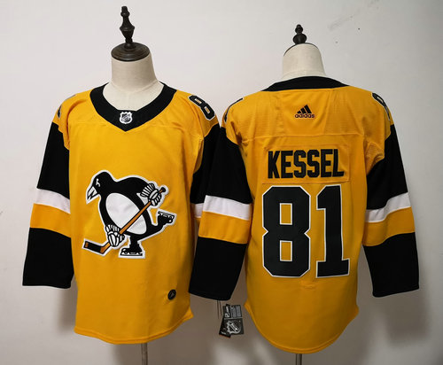 Adidas Pittsburgh Penguins #81 Phil Kessel Yellow Alternate Stitched NHL Jersey