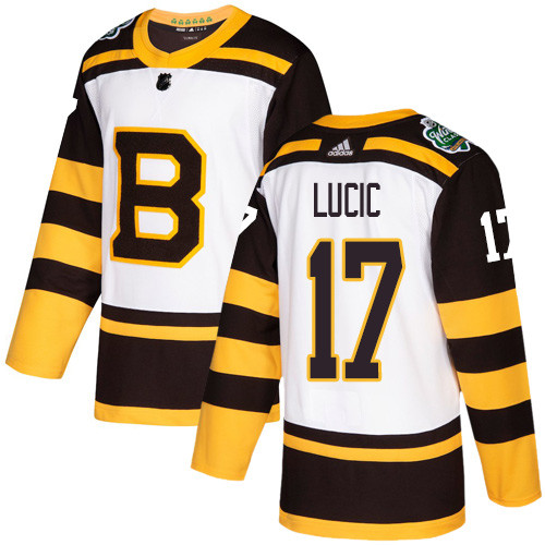 Adidas Bruins #17 Milan Lucic White Authentic 2019 Winter Classic Stitched NHL Jersey