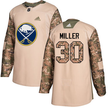 Adidas Sabres #30 Ryan Miller Camo Authentic 2017 Veterans Day Stitched NHL Jersey