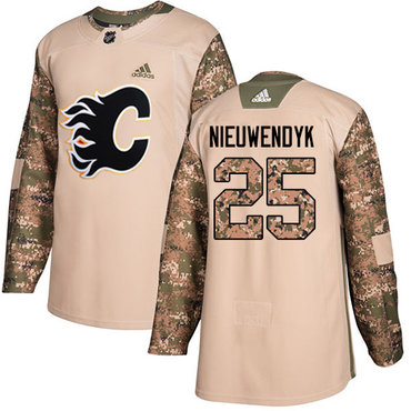 Adidas Flames #25 Joe Nieuwendyk Camo Authentic 2017 Veterans Day Stitched NHL Jersey