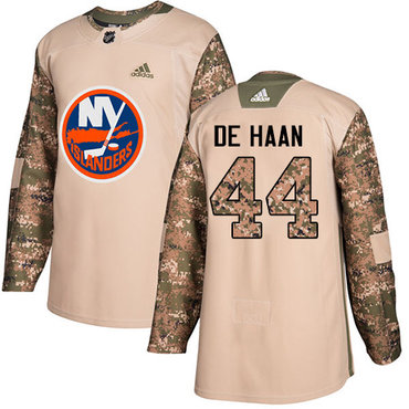 Adidas Islanders #44 Calvin De Haan Camo Authentic 2017 Veterans Day Stitched NHL Jersey