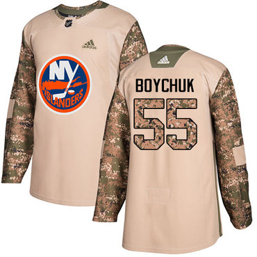 Adidas Islanders #55 Johnny Boychuk Camo Authentic 2017 Veterans Day Stitched NHL Jersey