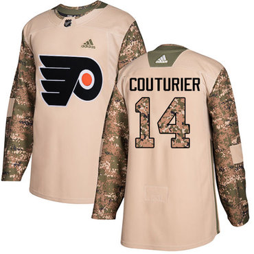 Adidas Flyers #14 Sean Couturier Camo Authentic 2017 Veterans Day Stitched NHL Jersey