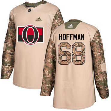 Adidas Senators #68 Mike Hoffman Camo Authentic 2017 Veterans Day Stitched NHL Jersey