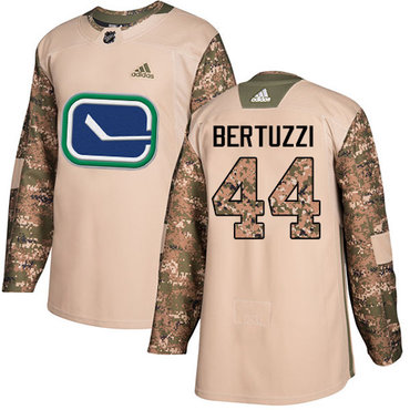 Adidas Canucks #44 Todd Bertuzzi Camo Authentic 2017 Veterans Day Stitched NHL Jersey