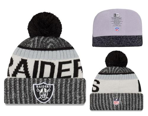 NFL Oakland Raiders Logo Stitched Knit Beanies 013