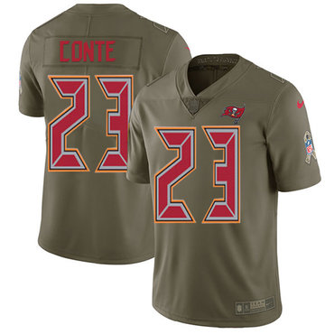 Nike Buccaneers #23 Chris Conte Olive Men's Stitched NFL Limited 2017 Salute To Service Jersey