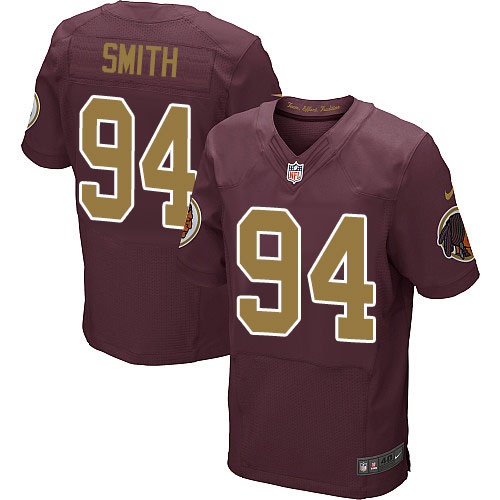 Nike Redskins #94 Preston Smith Burgundy Red Alternate Men's Stitched NFL 80TH Throwback Elite Jersey