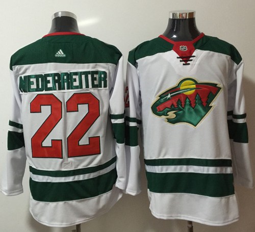 Adidas Wild #22 Nino Niederreiter White Road Authentic Stitched NHL Jersey