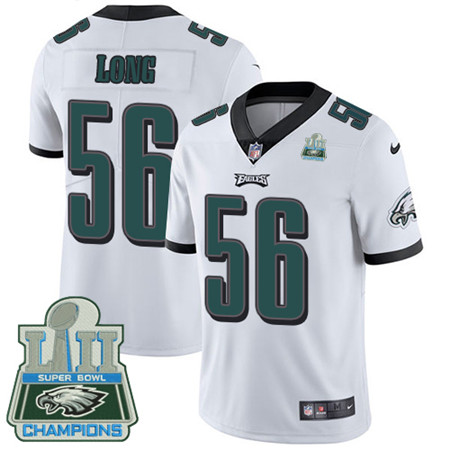 Nike Eagles #56 Chris Long White Super Bowl LII Champions Men's Stitched NFL Vapor Untouchable Limited Jersey