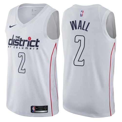 Nike Washington Wizards #2 John Wall White NBA Swingman City Edition Jersey