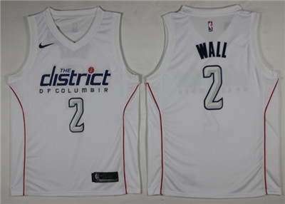 Nike Wizards #2 John Wall White City Edition Swingman Jersey