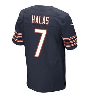 Men's Chicago Bears #7 George Halas Navy Blue Team Color Stitched NFL Nike Elite Jersey